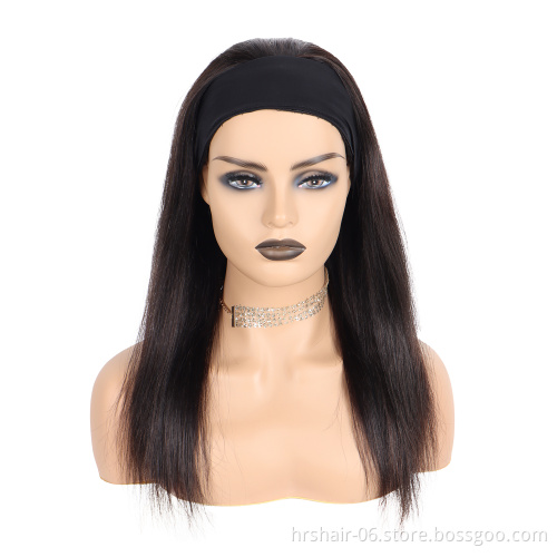 straight headband,black,1b/27 leopard color ,Wigs With Headband on sale,Cuticle Aligned Human Hair Headband Wigs for Black Women